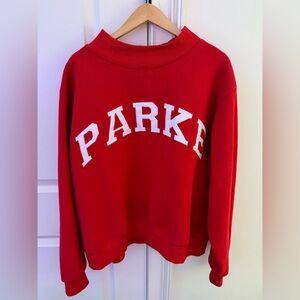Red PARKE Mockneck size L/XL